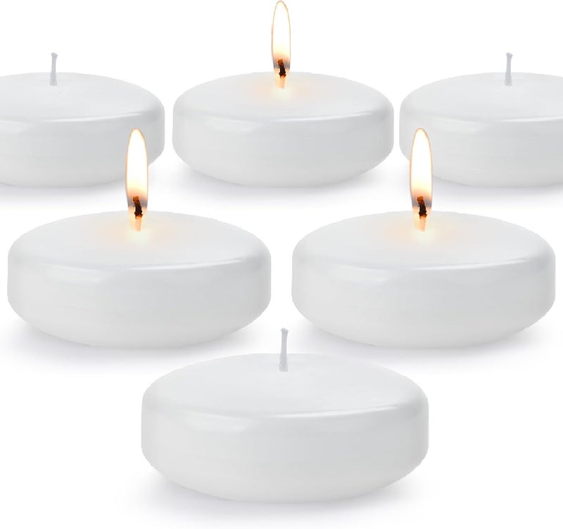 Baikaraer White Floating Candles-3 Inch Unscented Dripless Wax 13-15 Hours Burning,36 Pack for Centerpieces Floating Candles, for Cylindrical Vases, Swimming Pool,Restaurant,Wedding,Party Decoration - Image 1